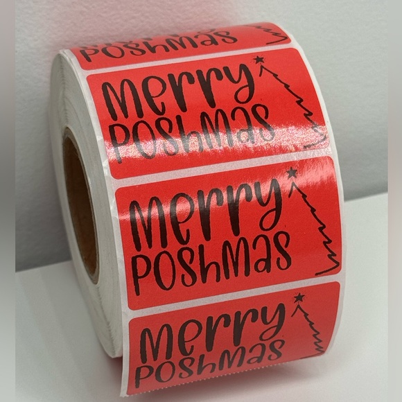 MERRY POSHMAS/THANK YOU STICKERS/CHRISTMAS STICKERS/SMALL BUSINESS/CHRISTMAS - Picture 5 of 15